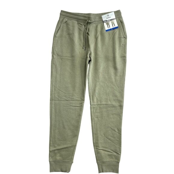 NEW Hurley Men's L Fleece Jogger Pants Regular Fit Green - Picture 2 of 9